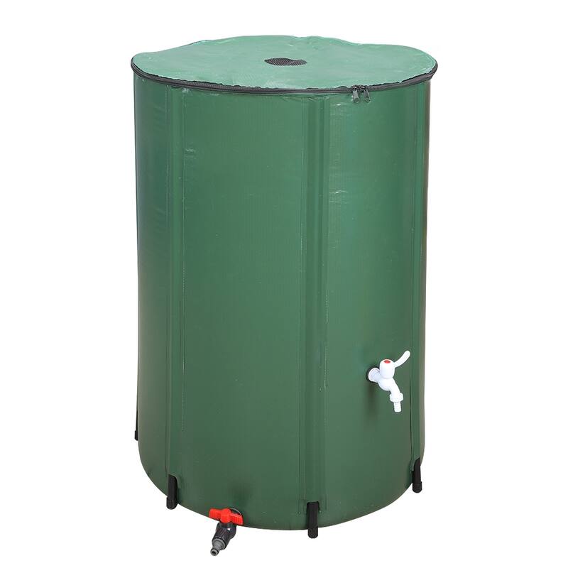 50/66/100 Gallon Folding Rain Barrel Water Collector Green