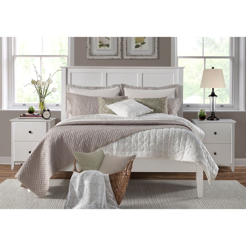 Shaker Style Panel Platform Bed - White - Full