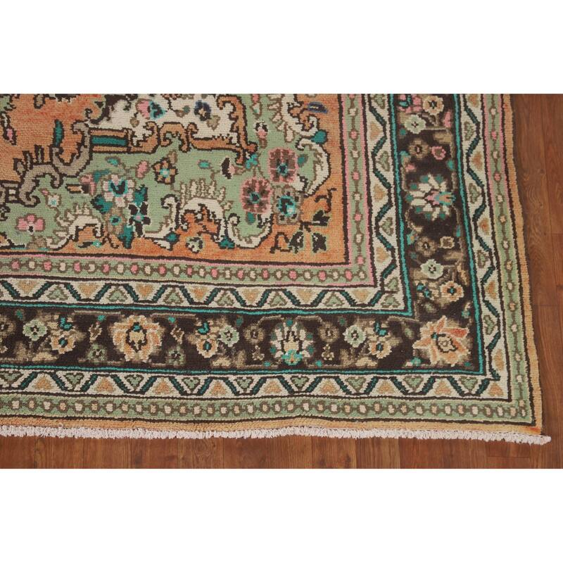 Hamedan Persian Vintage Rug Hand-Knotted Wool Carpet - 7'2"x 10'2"
