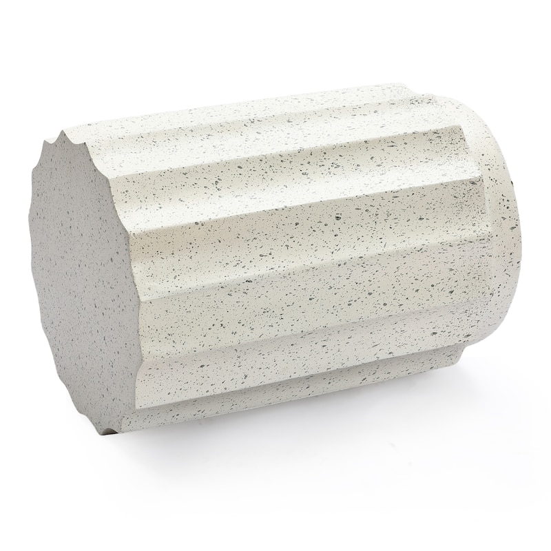 Round Cement Side and End Table, Outdoors & Indoors