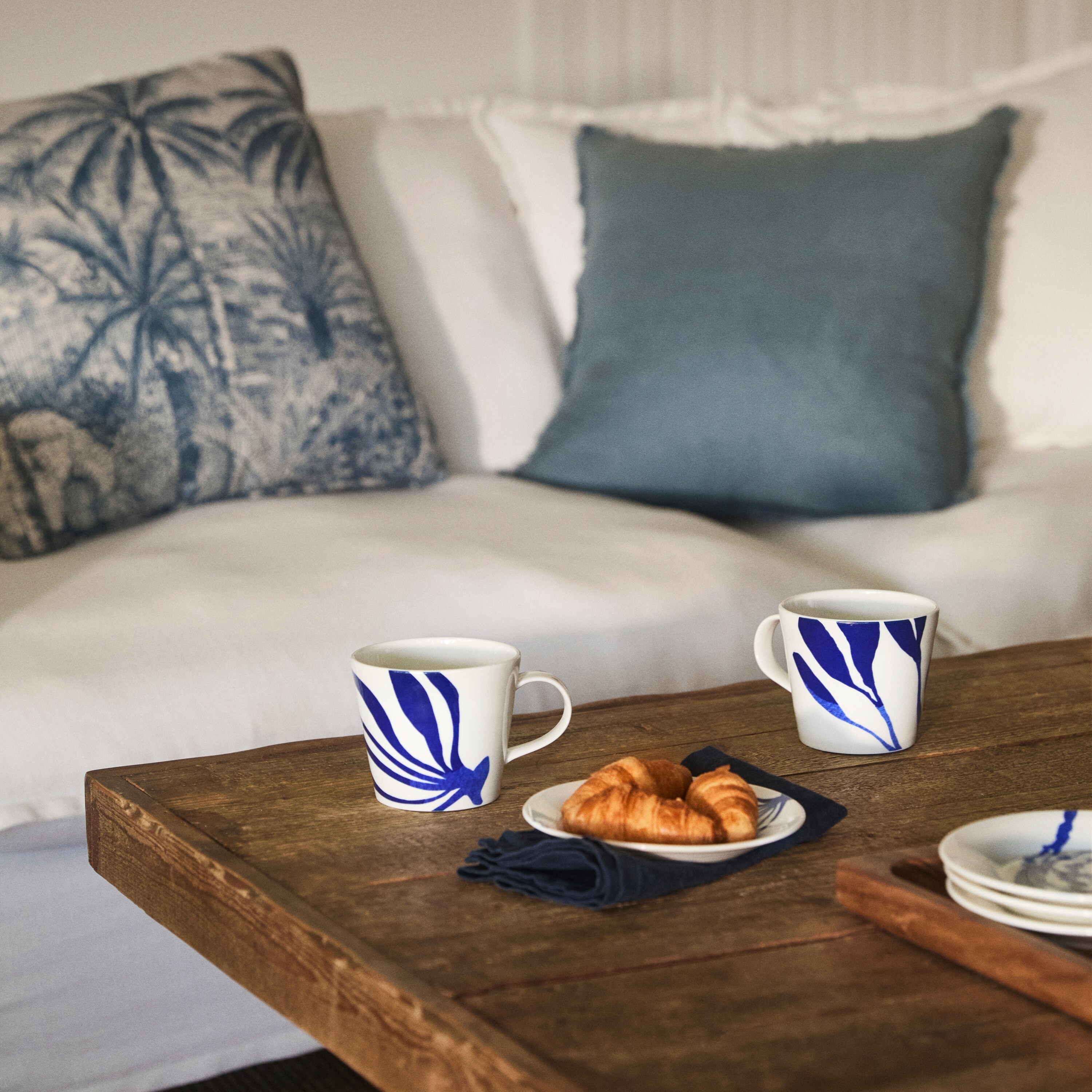 Royal Doulton Signature 1815 Lot De 4 Assiettes Bleu 24 Cm