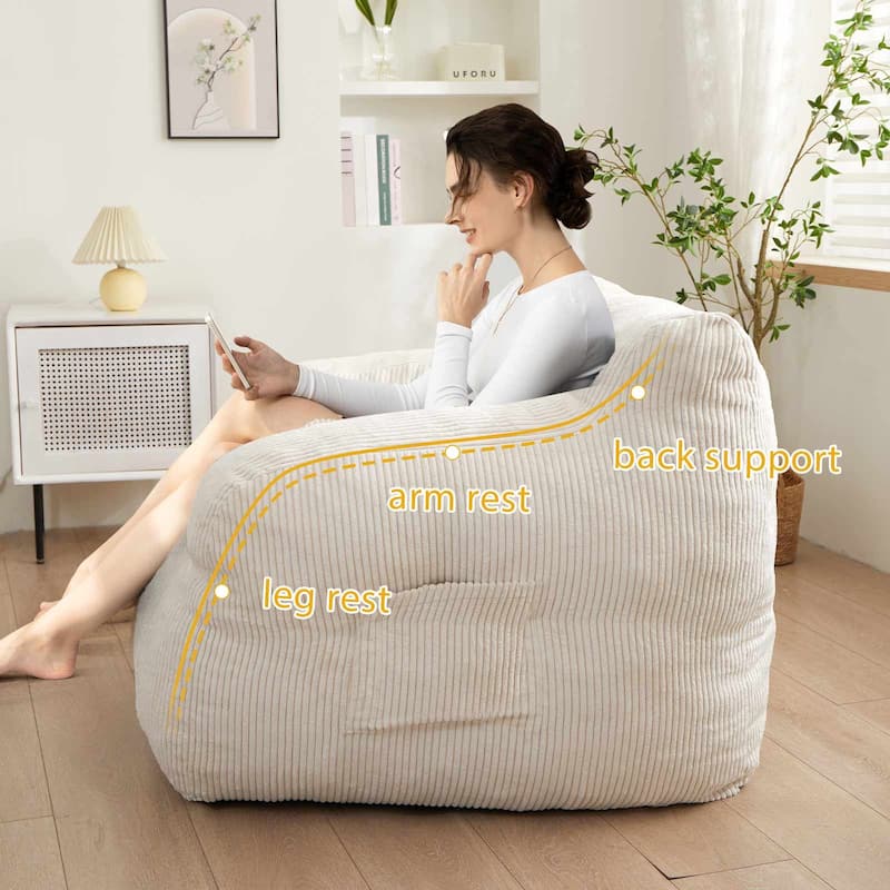 Medium Corduroy Bean Bag Chair