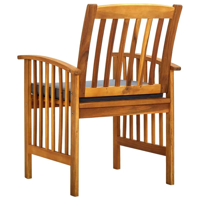 vidaXL Patio Dining Chairs with Cushions Solid Wood Acacia