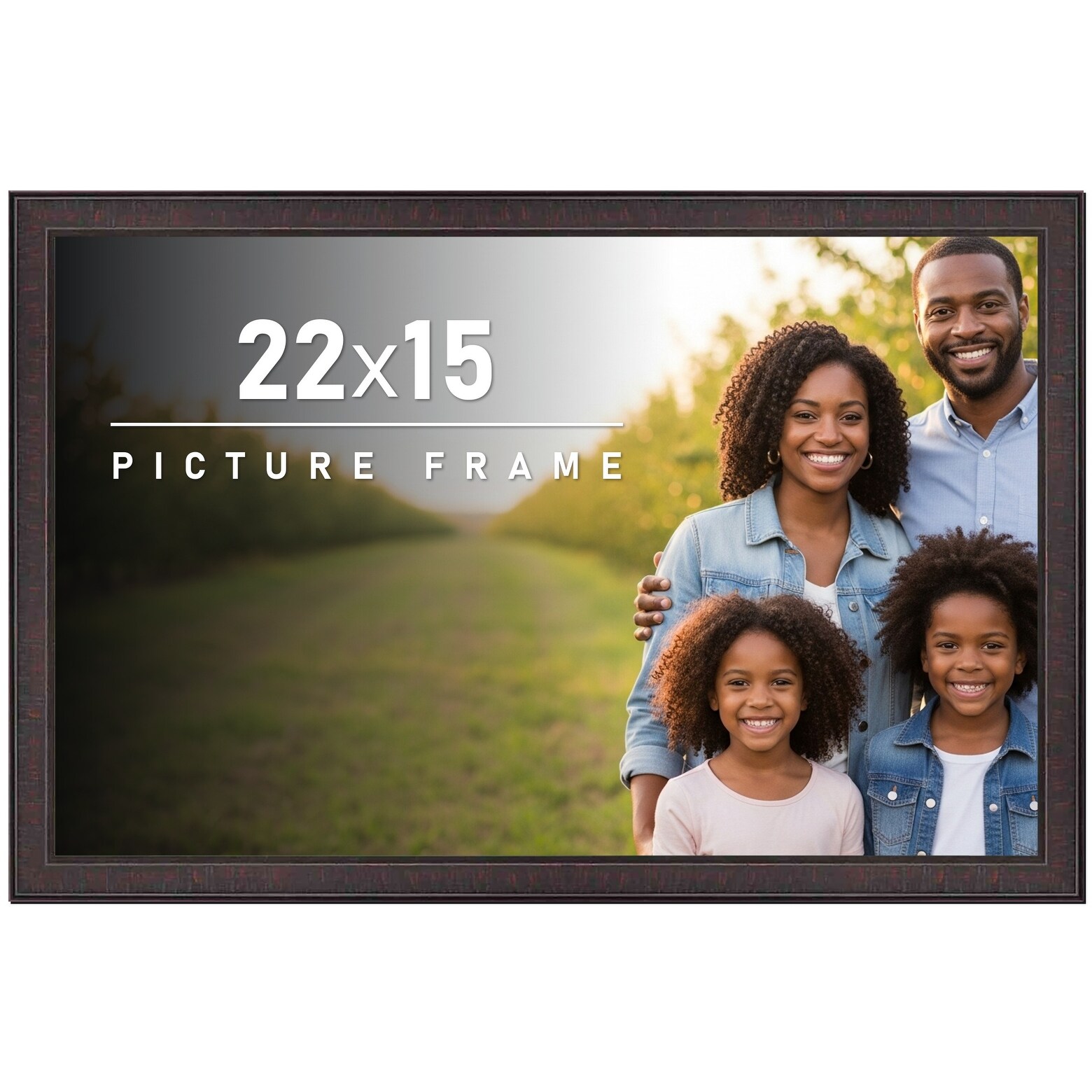 22x15 Frame Brown Picture Frame - Complete Modern Photo Frame Includes