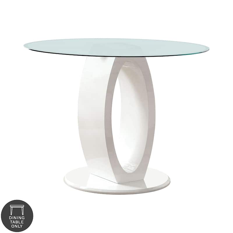 Furniture of America Raji 48-inch High-gloss Round Counter Height Table