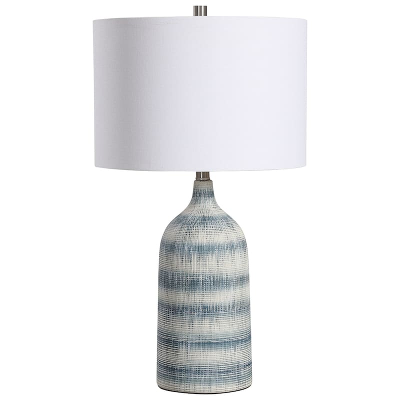 Blue and White Ceramic 1-light Table Lamp