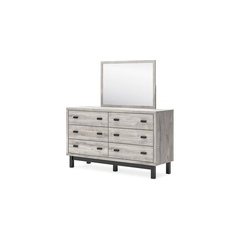 Signature Design by Ashley Vessalli Gray/Black Dresser and Mirror