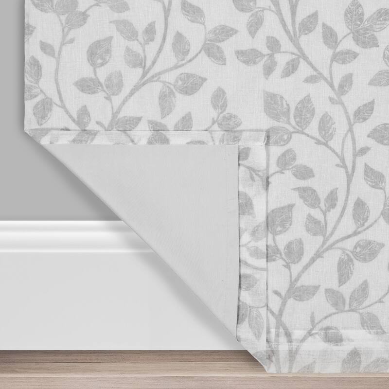 Eclipse Nora Botanical Print Absolute Zero Blackout Window Panel
