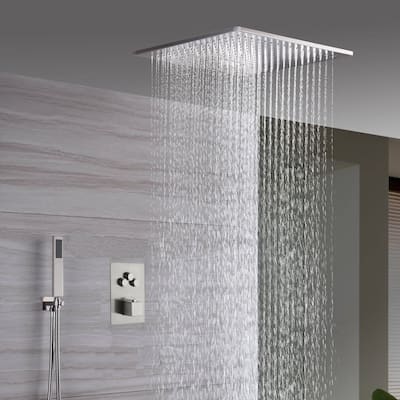 20inch ceiling mount rainfall waterfall shower systems 3 way thermostatic shower faucet - 7'6" x 10'9"