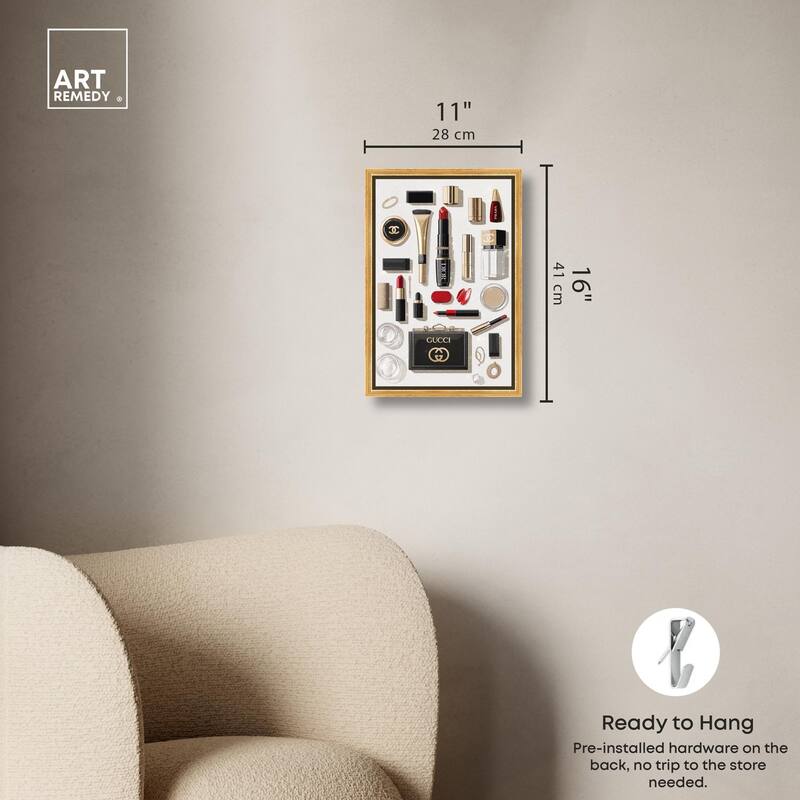 Luxury Makeup Collection II Canvas by Art Remedy