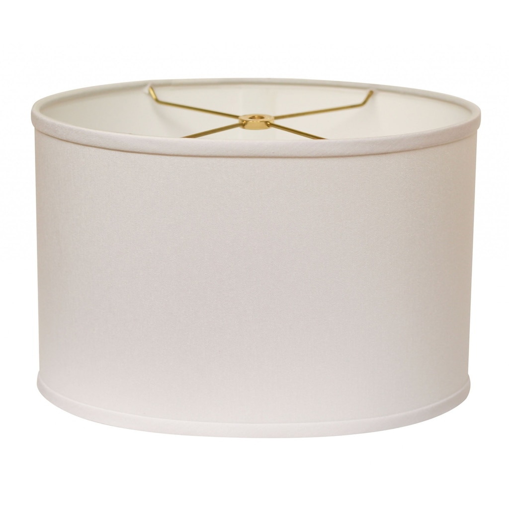 HomeRoots White No Slub Innsbruck Oval Lamp Shade - 12" L x 18" W x 11" H