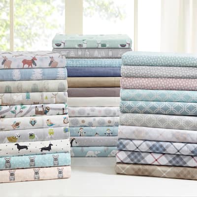 Taylor & Olive Heron Flannel Cotton Bed Sheet Set