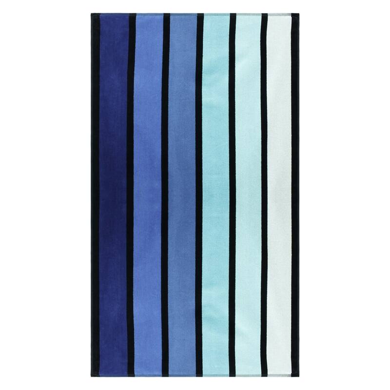 Superior Faded Stripes Cotton Velour Quick-Dry Oversized Beach Towel