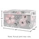 preview thumbnail 3 of 2, Grey Watercolor Floral Girl Kids Fabric Toy Bin Storage - Blush Pink Gray and White Shabby Chic Rose Flower Polka Dot Farmhouse