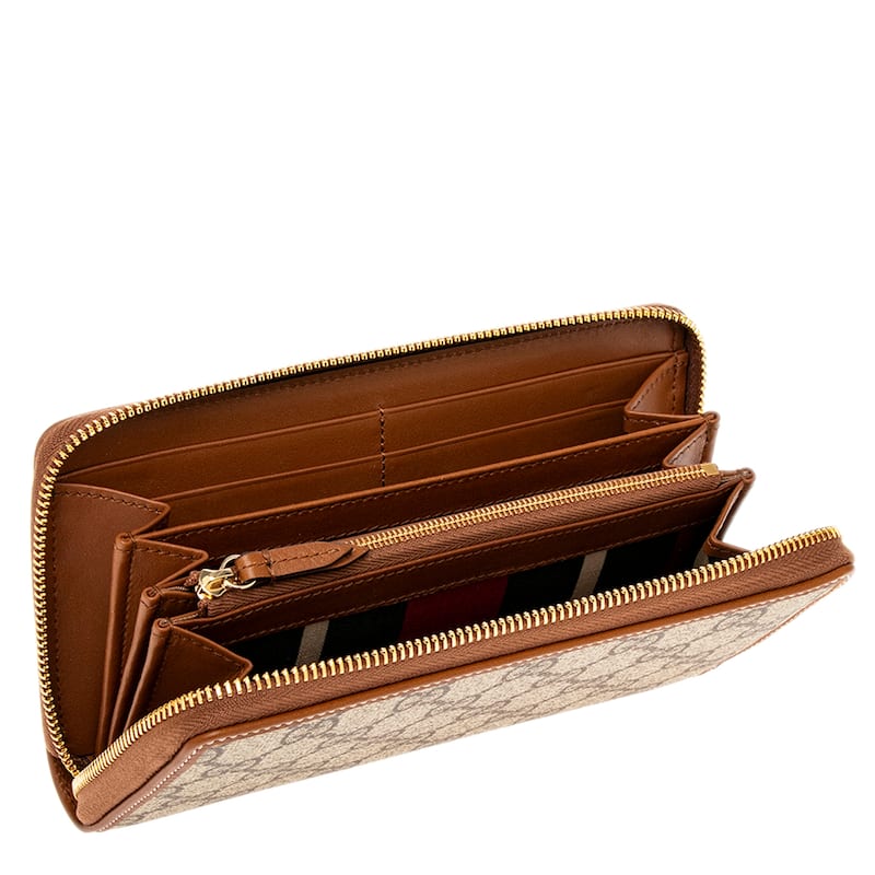 Gucci GG Emblem Zip Around Wallet