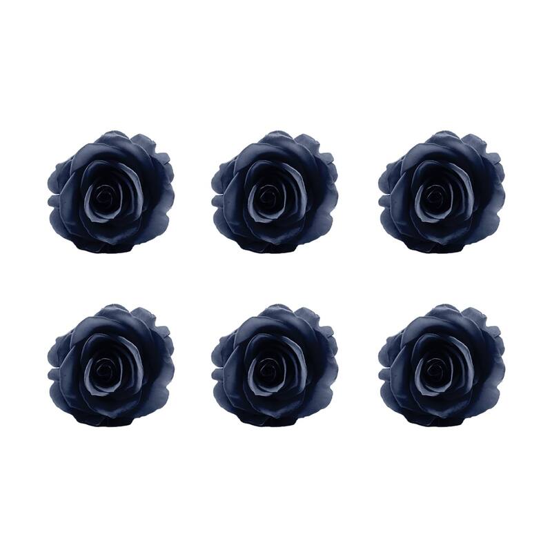 Large Colorful Preserved Roses - Set of 6 - Black Beauty