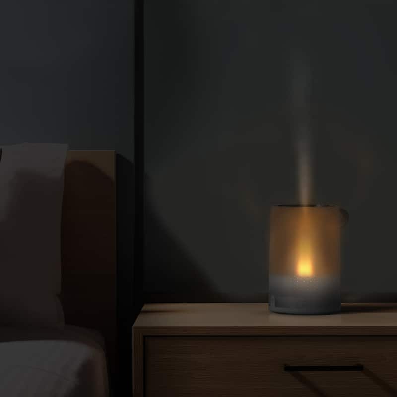 Votiv 4 Ultrasonic Humidifier with Flameless Candlelight, Touch Controls, Cool Mist