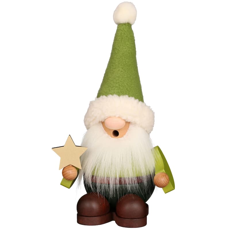 9.75” Christian Ulbricht Green Dwarf Smoker Christmas Figurine