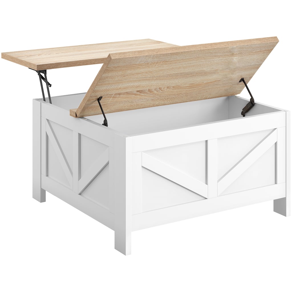Yaheetech Square Lift-Top Coffee Table with Hidden Compartments for Living Room