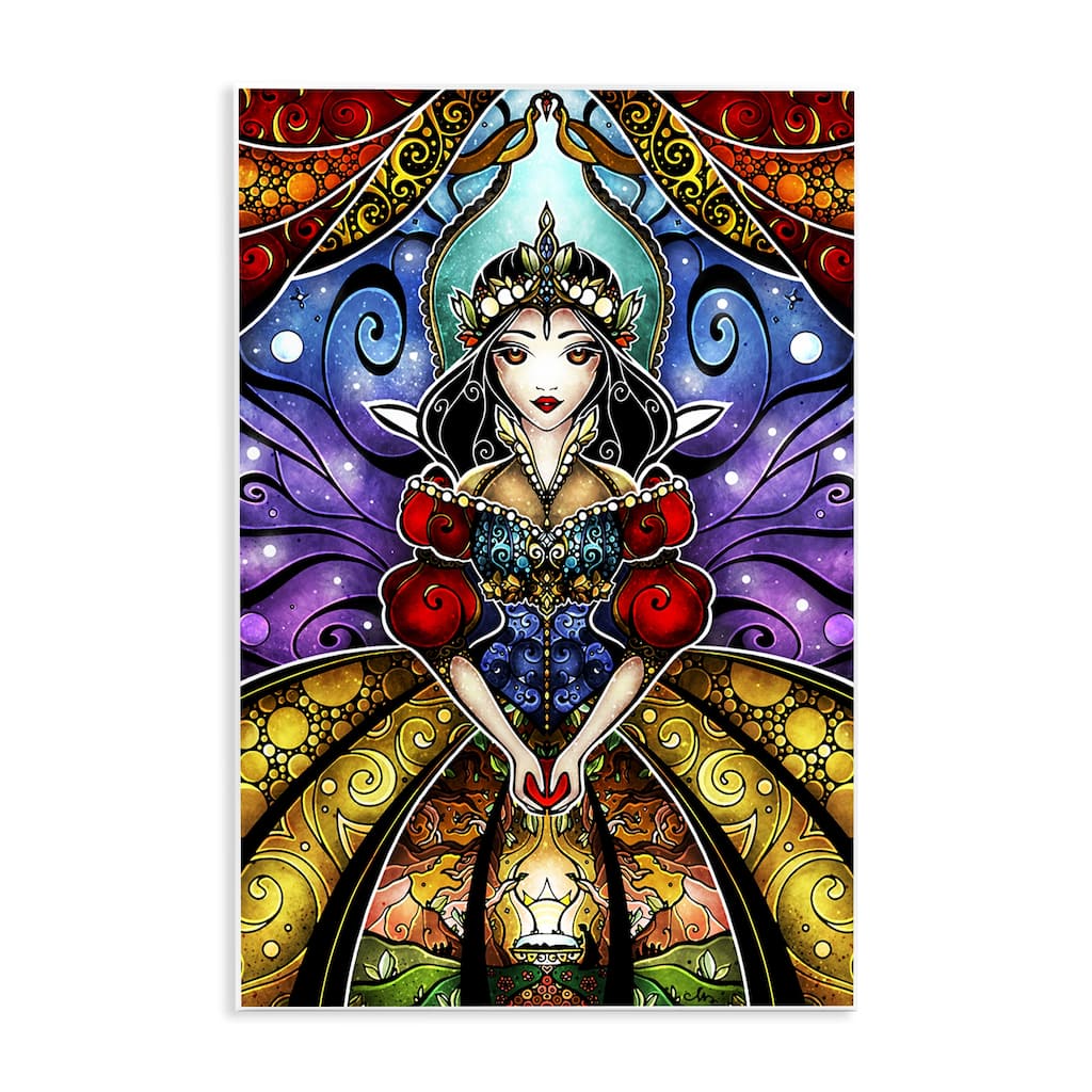 Stupell Nouveau Princess Portrait Wall Plaque Art Design By Mandie Manzano
