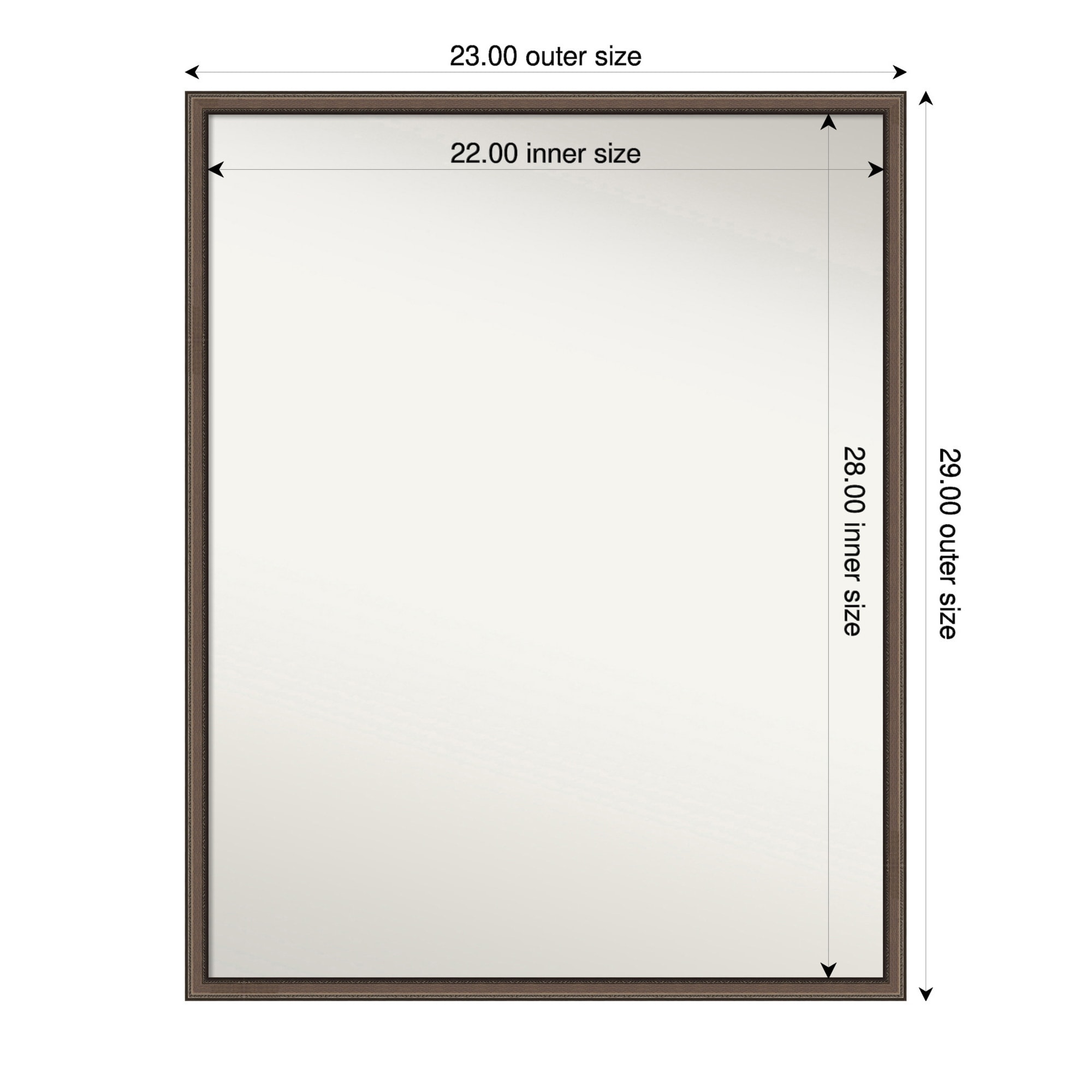 Cordelia Thin Non-Beveled Wood Framed Wall Mirror
