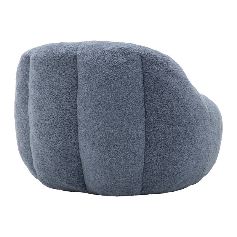 Teddy Fabric Bean Bag Lounge Chairs with Memory Foam Filling