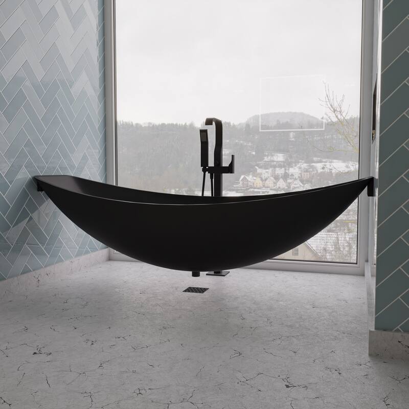 ALFI brand HammockTub1-BM 79" Acrylic Wall Mounted Hammock Tub