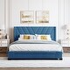 preview thumbnail 16 of 18, Merax Queen Size Linen Upholstered Platform Bed with 3 Drawers
