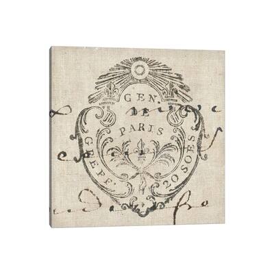 iCanvas "Letter Crest I" by Wild Apple Portfolio Canvas Print
