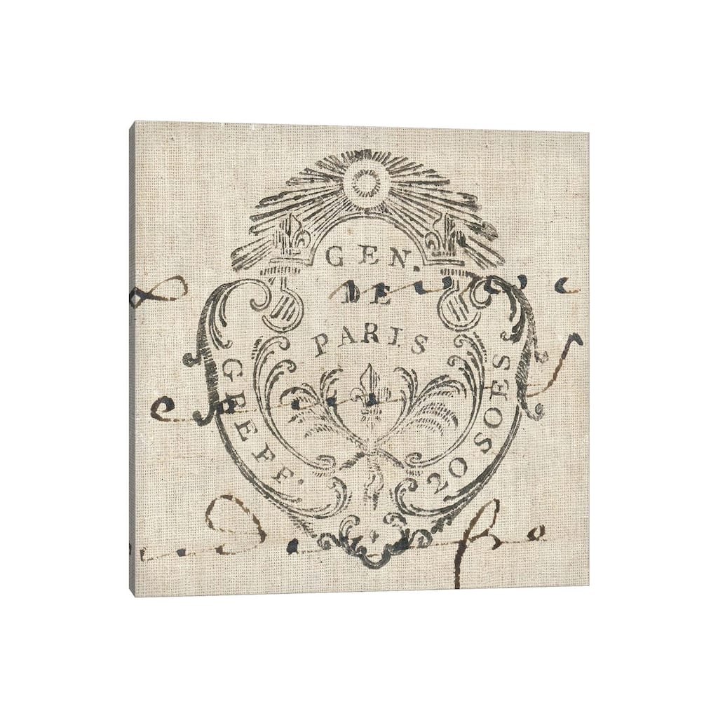 iCanvas "Letter Crest I" by Wild Apple Portfolio Canvas Print
