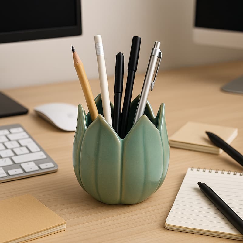 Ceramic Leaf Shaped Storage Bowl - 4"