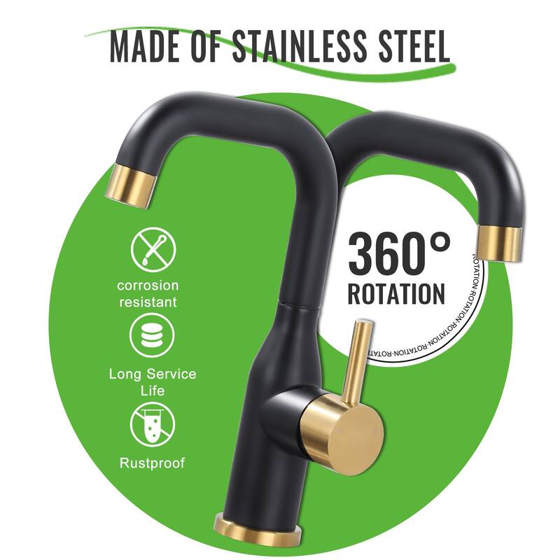 WOWOW Single Handle Bar Faucet With Swivel Spout