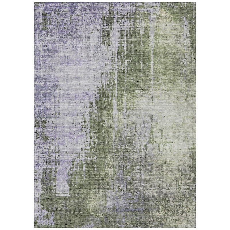 HomeRoots Abstract Transitional Rectangle Outdoor Rug