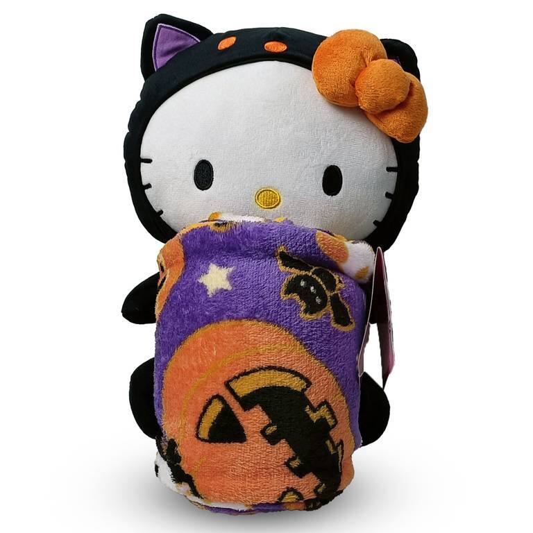 Sanrio Hello Kitty Character Hugger Pillow and Silk Touch Throw Blanket Set