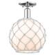 Option Polished Chrome / White Glass with White Rope