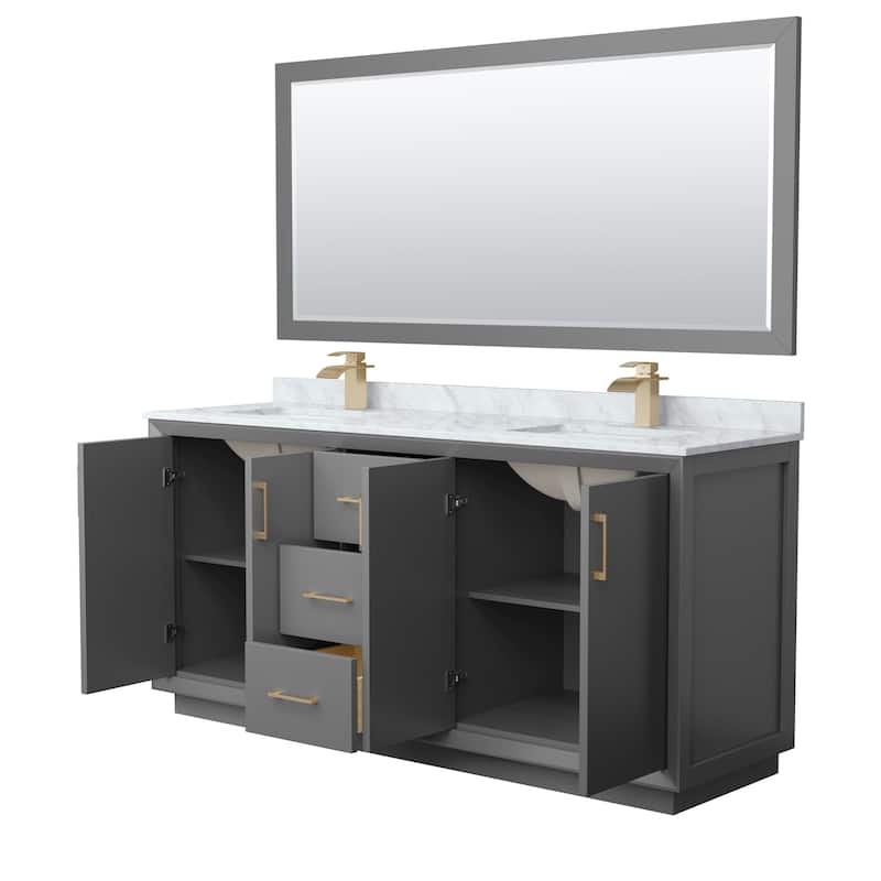 Wyndham Collection WCF414172D-NAT-UNSM70 Strada 72" Free Standing
