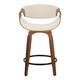 Option Cream Fabric/Walnut Wood/Black Metal