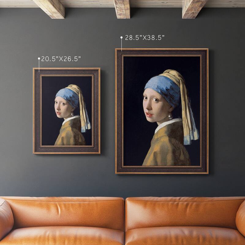 Girl with a Pearl Earring Premium Framed Canvas- Ready to Hang
