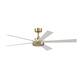 Option Brushed Satin Brass-Matte White Blades