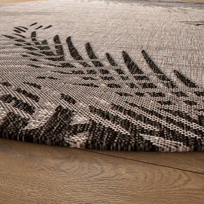 Sevita Callie Coastal Palm Fronds Tropical Indoor/Outdoor Area Rug