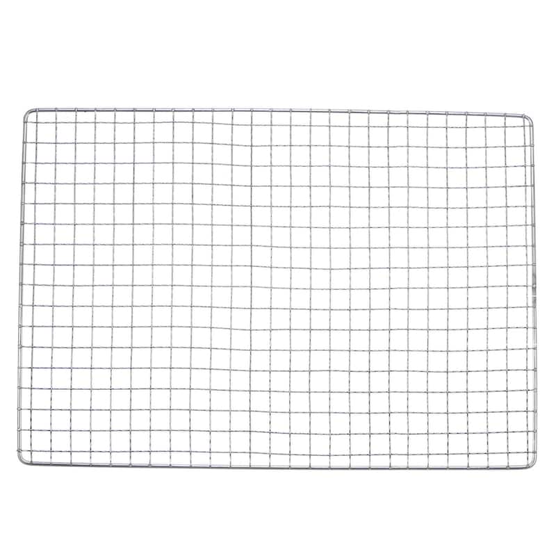 2pcs Square BBQ Grill Net 17.3"x10.2" Stainless Steel Barbecue Mesh for Baking