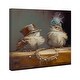 Wynwood Studio Canvas Animals Baby Chickens Trying On Jewelry Brown and ...