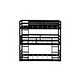 preview thumbnail 13 of 16, Rubber Wood Detachable Triple Twin Bunk Bed with Two Built-in Ladders,Guardrails,Kids and Baby