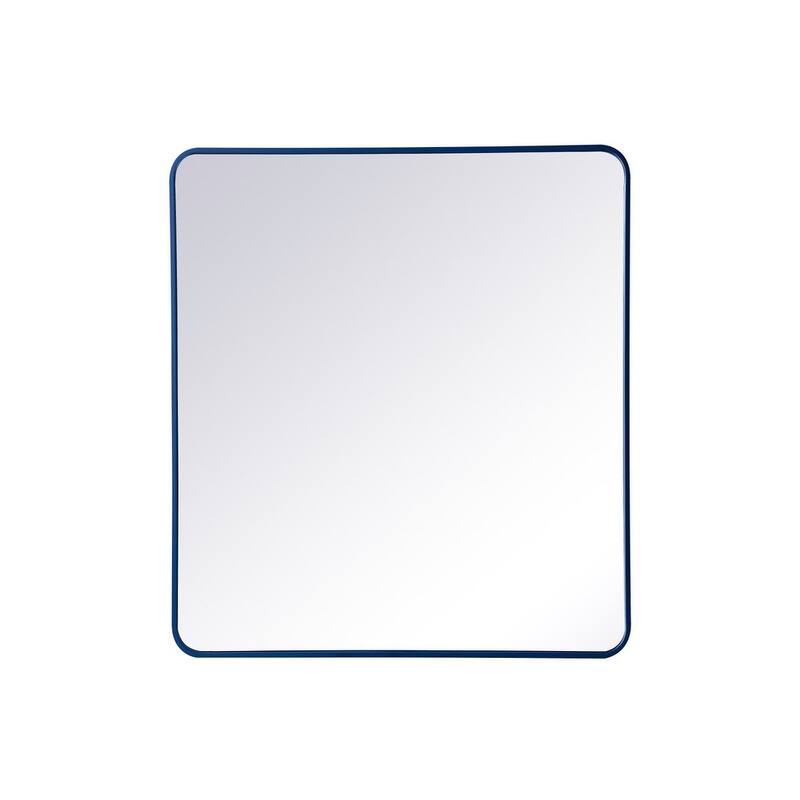 Ezra Soft Corner Metal Rectangular Mirror