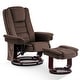 preview thumbnail 5 of 14, Mcombo Recliner Chair with Ottoman, Fabric Massage Swivel Chair