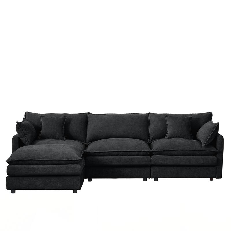Modular Sectional Sofa, 102 Inch L Shaped Couch Set for Living Room