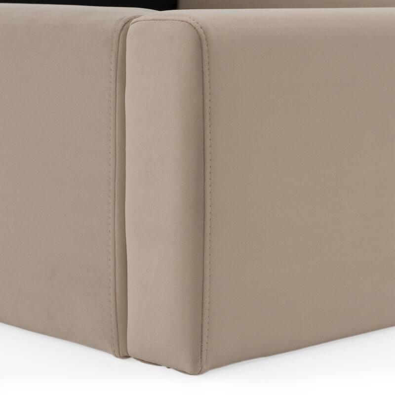 Modrest Kiro Modern Tan Fabric Bed