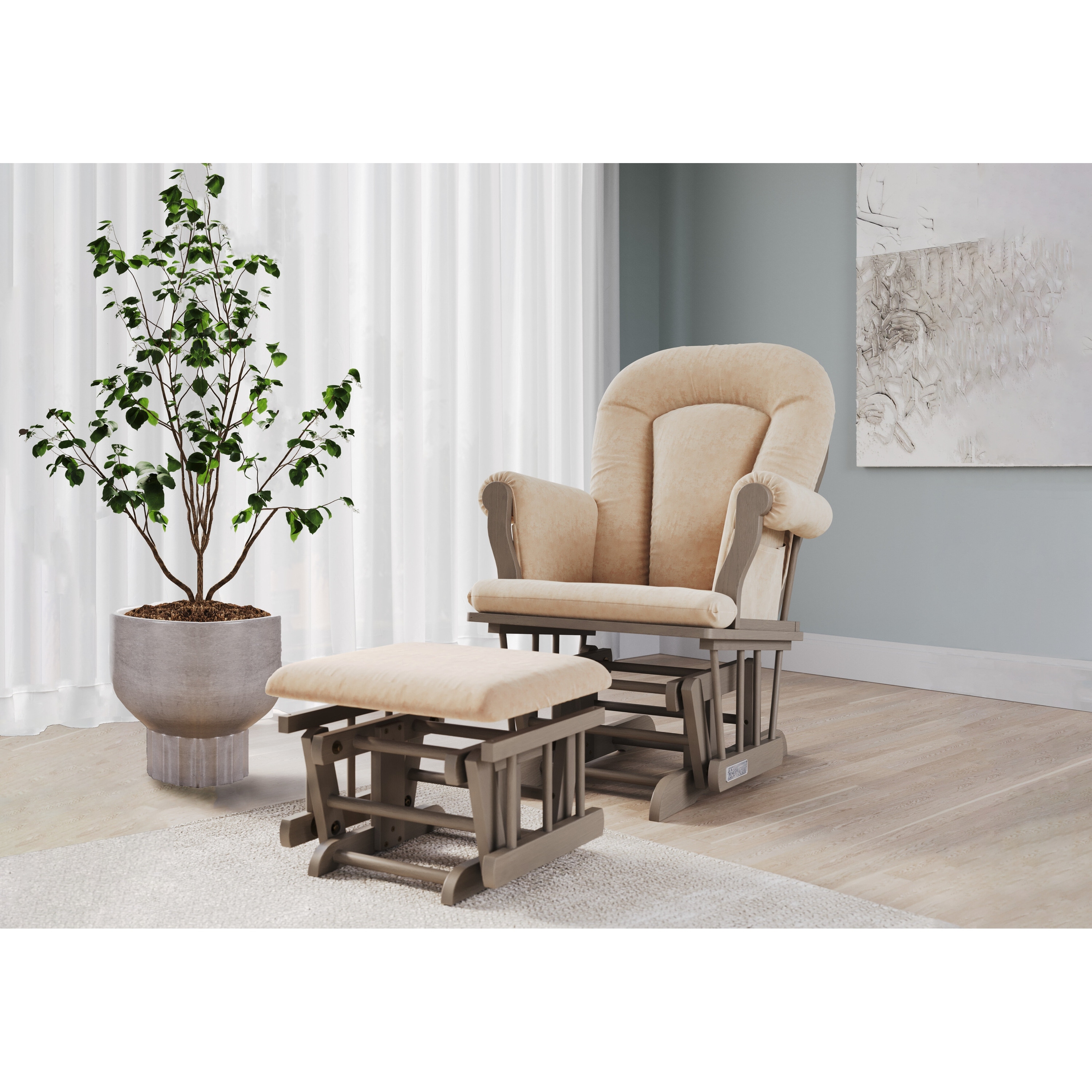 Nursery rocker with ottoman 2025