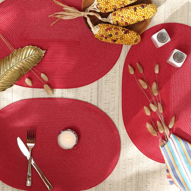 Oval Pp Woven Placemat (Set of 6) - Oval, 12x18"
