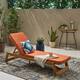 Option Teak Finish+Natural+Rust Orange